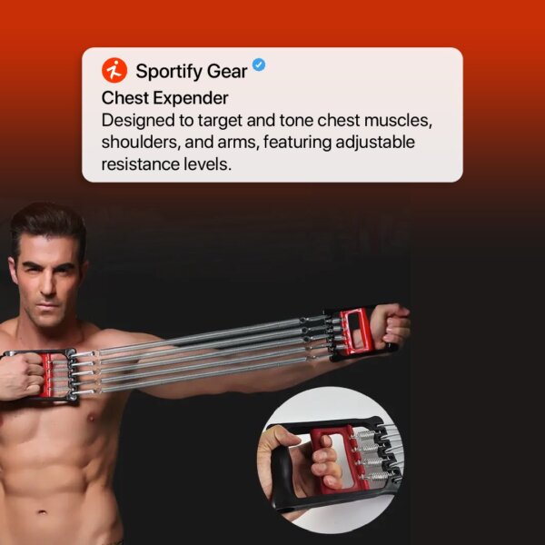 sportify-10 Metal Spring Chest Expander